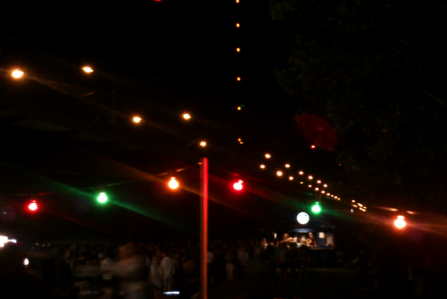 Abendlichter auf dem Golzheimfest im Sommer 2016 in Düsseldorf